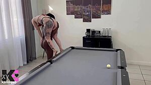 Strong Paris Love Lifts Petite Blonde Kaiia Eve in Workout