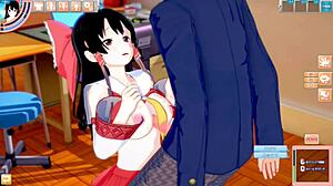 Reimu Hakurei Gets Intense Tit Rubbing in 3D Touhou Hentai