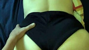 Emotional Anal Fucking of Young Girl's Perfect Ass Without Removing Shorts