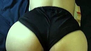 Emotional Anal Fucking of Young Girl's Perfect Ass Without Removing Shorts