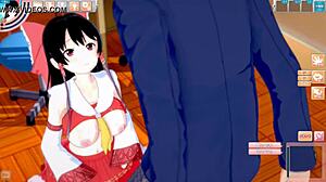 Reimu Hakurei Gets Intense Tit Rubbing in 3D Touhou Hentai
