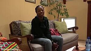 This ebony milf nails her casting audition with deepthroat