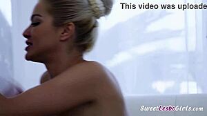 Horny blonde teen 18+ gets fingered doggystyle by naughty roommate