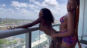 Watch Destiny and Mira dive into Majesty's tight pussy in Miami?