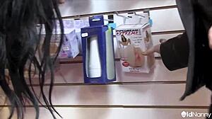 These curvy busty moms are trying every toy in the sex shop