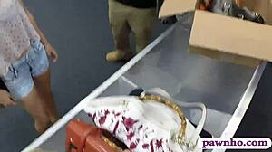 Glasses Babe Fucked Hard by Pawn Keeper