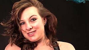 Tattooed Brunette Housewife Uses Dildo with Dirty Talk Instructions for Masturbation