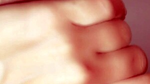 Narrative of making her cum by licking feet with gagging and choking