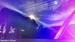 Curvy Seductive Ms Red X Teases with Her Big Tits in Softcore Solo