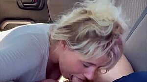 Ever seen a real blonde hooker give raw bareback in public?