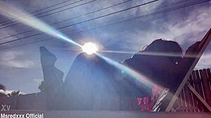 Curvy Seductive Ms Red X Teases with Her Big Tits in Softcore Solo