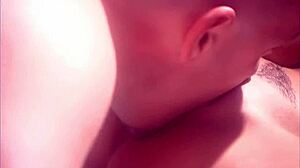 Ariana's outdoor facial contrasts her small tits