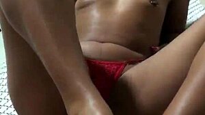 Horny Girl Masturbates Guy with Barefoot Footjob