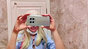 nurse's secret toilet pleasure leads to patient prostate play.