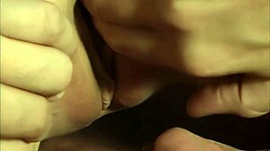 Ariana's outdoor facial contrasts her small tits