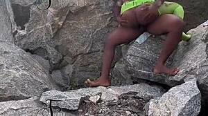 i seduced the tourist guard and we had sex on the rock.