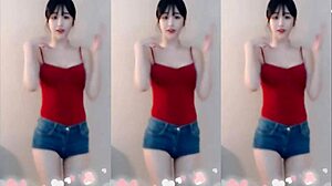 Watch this sexy Chinese girl dance up and down!
