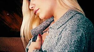 petite teen candice fingers herself with a flower 😍