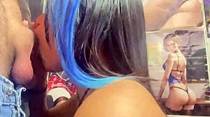 chica universitaria chupando verga follada por la boca