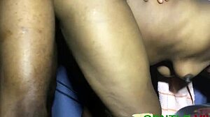 hot ebony stretches pussy for monster cock