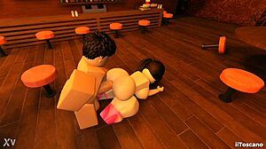 fucking in the bar with a big cock and monster cock