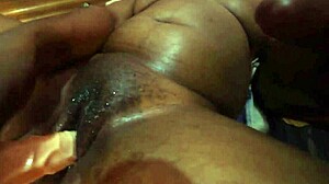She Bangs Her Pussy Hard with Dildo While Stroking Cameraman
