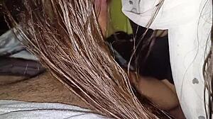 Dipika's Deep Throat Blowjob Close-Up