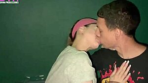 Rocker Girl Gets Double Penetration At Bar Exit