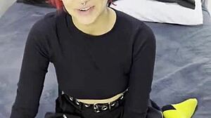 Tiny Emo Goth Teen 18+ Spills Secrets Before Creampie Casting