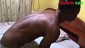 Ebony gets fingered and doggystyle fucked by big black cock early morning