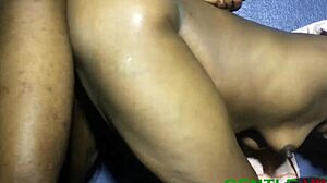 hot ebony stretches pussy for monster cock