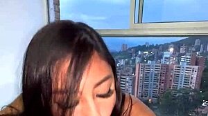 I fuck my stepbrother in Medellín apartment, cum on tits