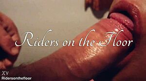 Beautiful lips sucking cock close up