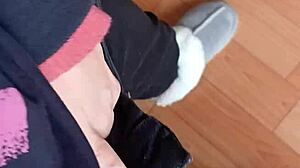 Risky office masturbation with my lesbian colleague