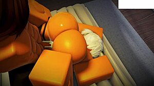 roblox slut gets pumped full in hardcore scene.