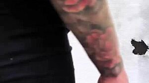 Stepma's Glory Hole Fuck In Shower Curtain