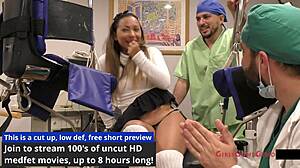 Nurse Melany Lopez spreads her ass for close-up vibrator play