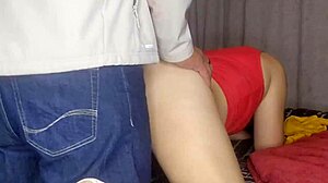 personal close-up view of a cute teen's intimate homemade moment