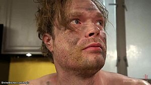 Sexy mistress dominates married man with rough strapon play