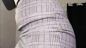 sexy fat ass sways in fishnets, flashing her curvy body close up