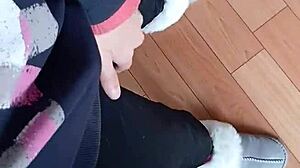 Risky office masturbation with my lesbian colleague