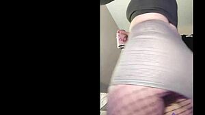sexy fat ass sways in fishnets, flashing her curvy body close up