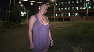 Big tits star Krystal Swift joins public orgy through car window with oral and group sex