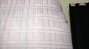 sexy fat ass sways in fishnets, flashing her curvy body close up