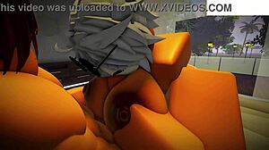 roblox slut gets pumped full in hardcore scene.