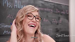 Adira Allure and Victor Ray fucking teacher with titty fuck, anal, and deepthroat!