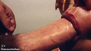 Beautiful lips sucking cock close up