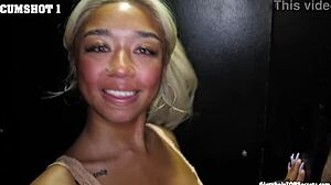 gloryhole fuck gia swallows cum for third time