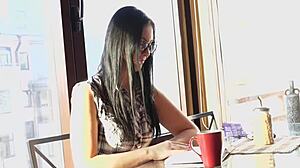 Nerdy teen drilled hard by big cock!