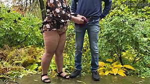 Mature couple gets wet and wild with public peeing fetish fun.